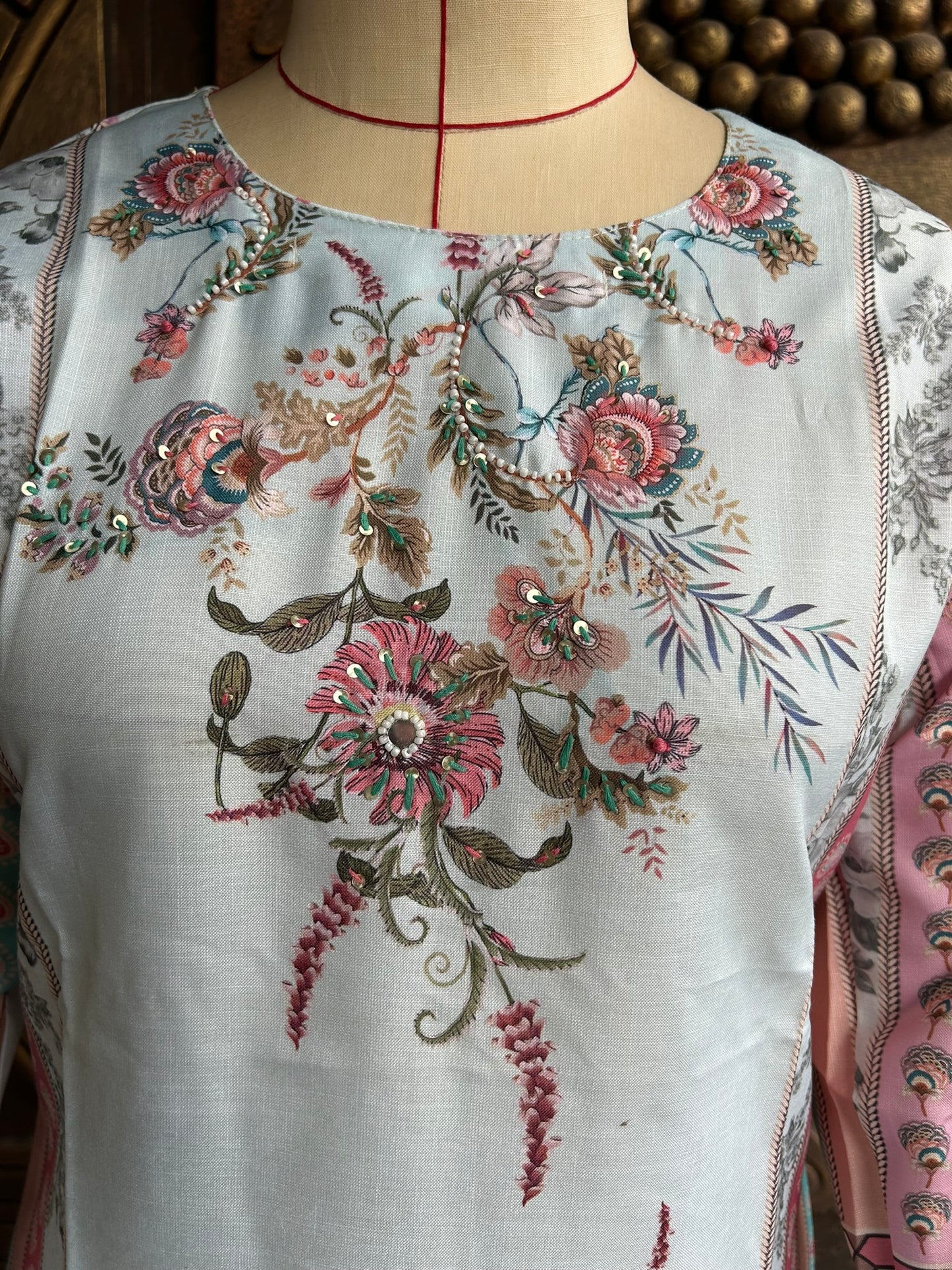 Mint Royal Kurthi Set