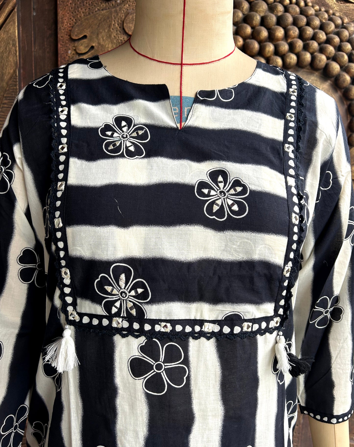 Black Striped Suit Set