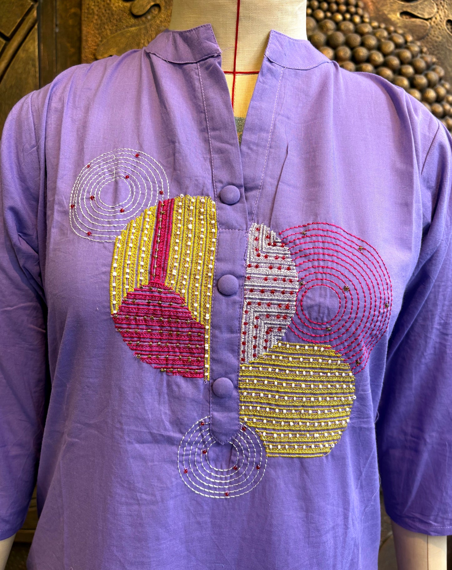 Lavender Abstract Suit Set