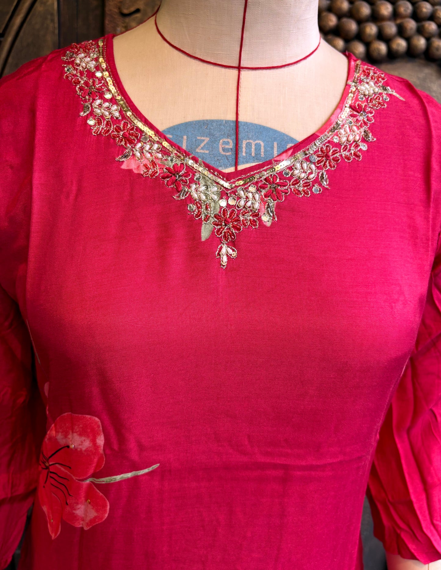 Scarlet Floret Kurti Set