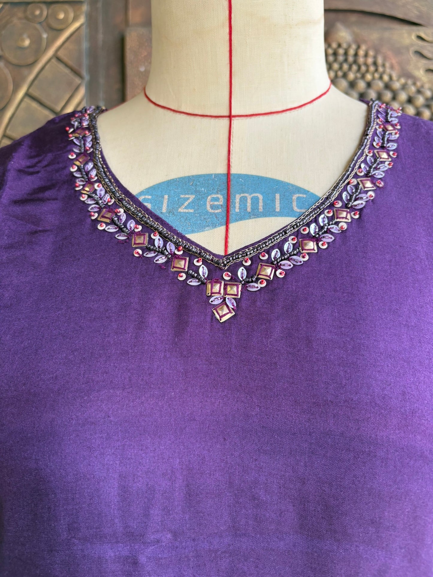 Purple Floral Mulchandery Suit Set