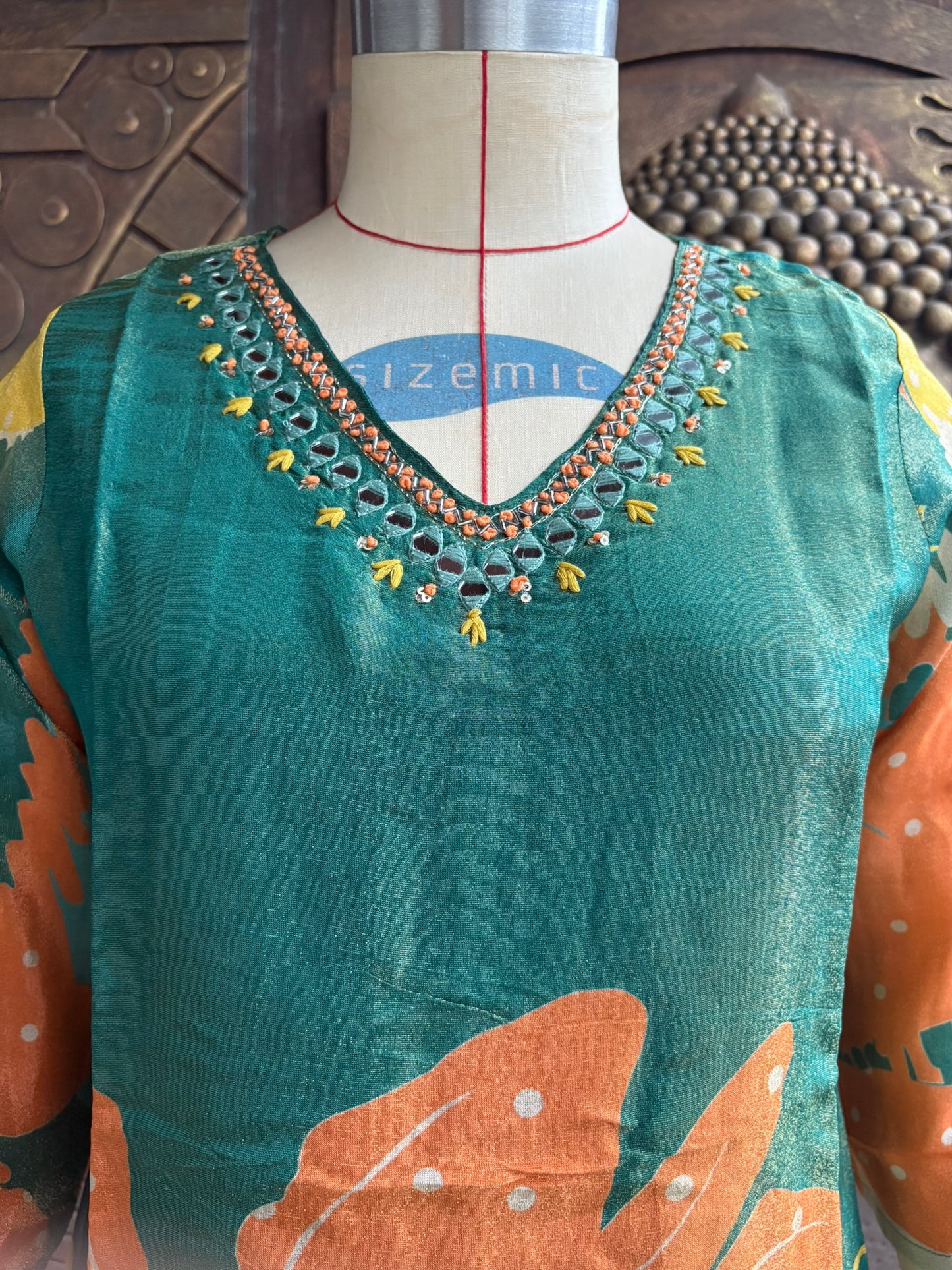 Green Floral Suit Set
