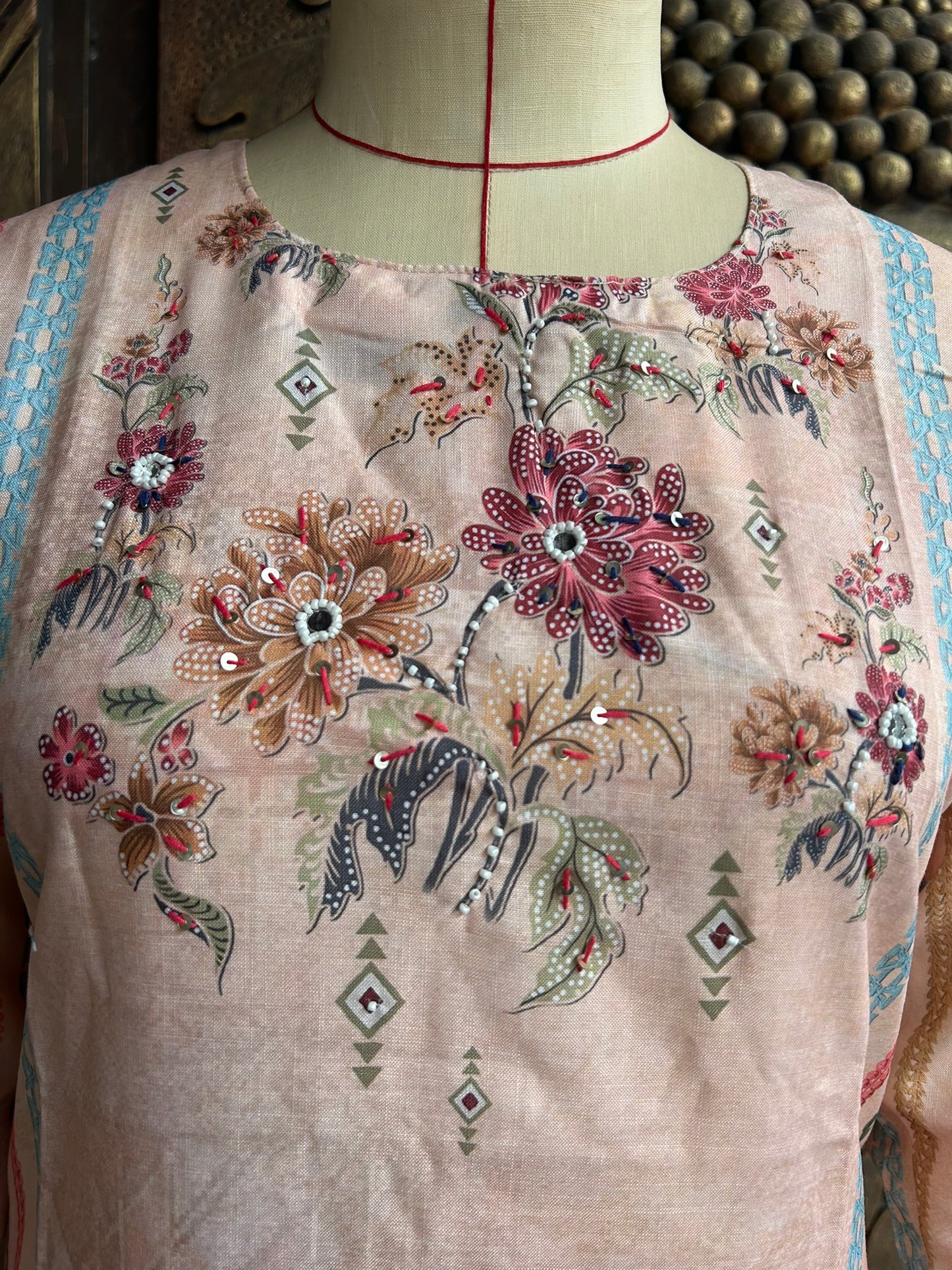 Sand Bloom Kurtha Suit Set