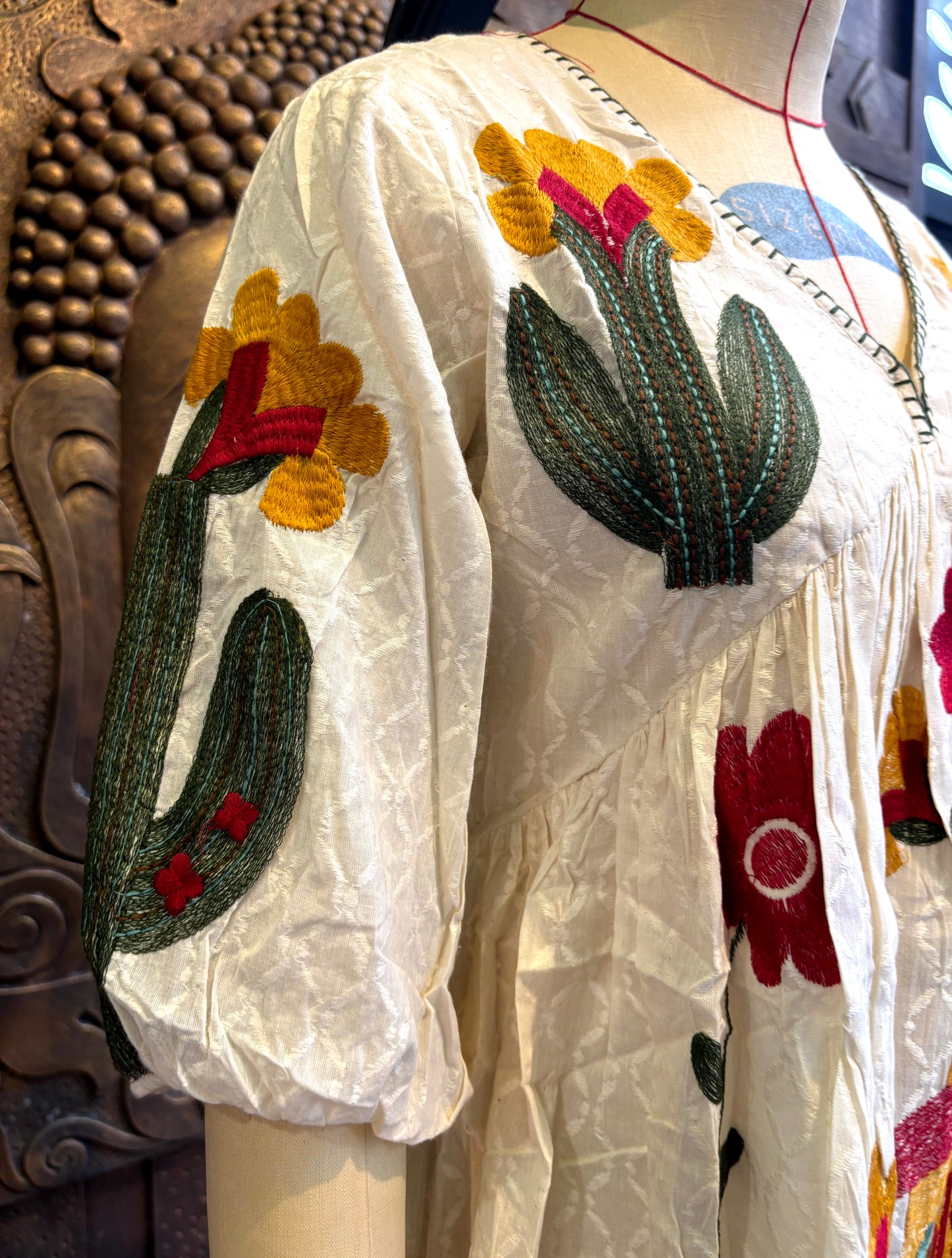Ivory Folklore Tunic Dress