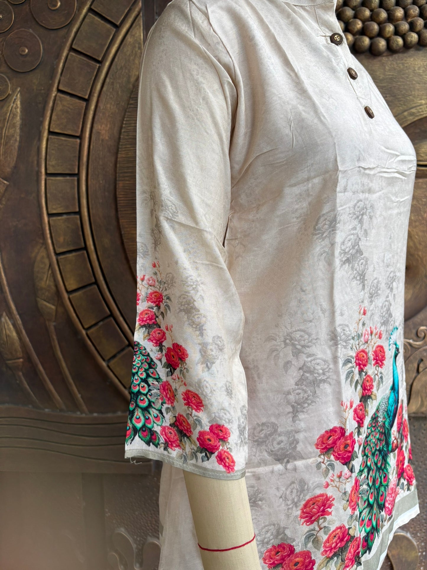 White Peacock Coord Set