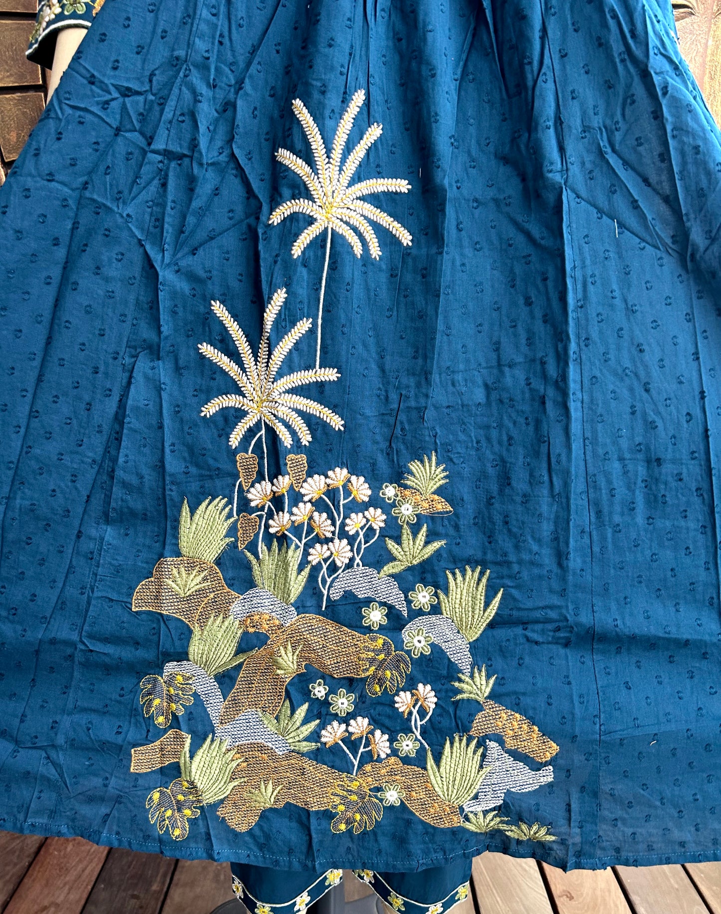 Prussian Midnight Bloom Suit Set