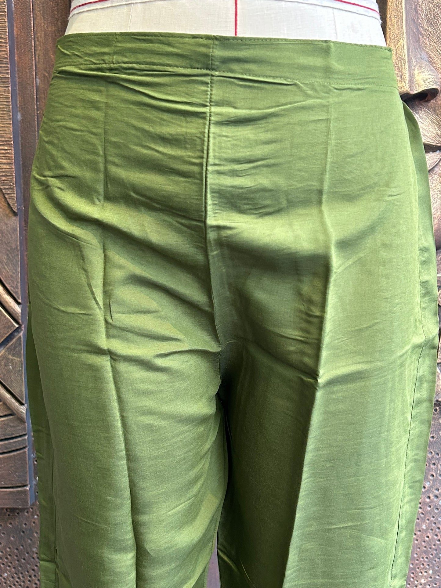 Olive Green Kurtha Suit Set