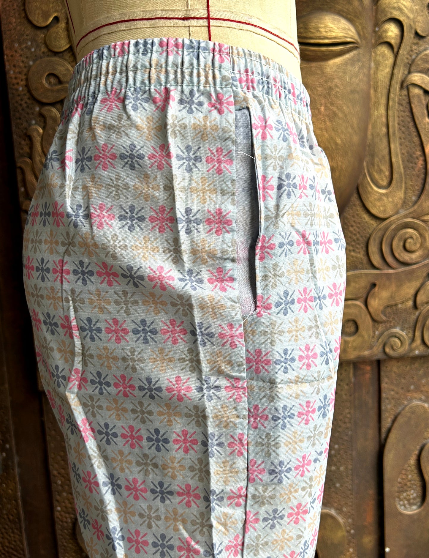 Aqua Petal Kurtha Suit Set