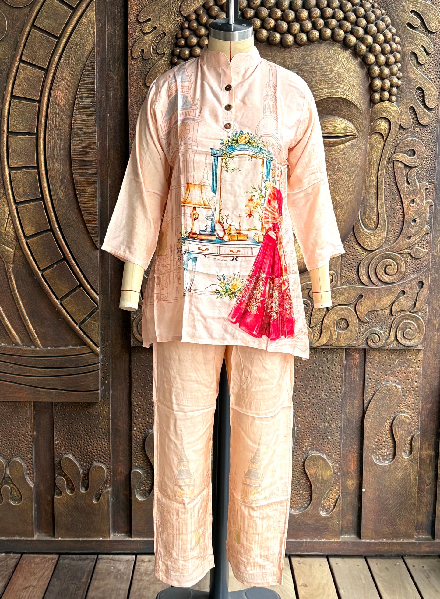 Beige Courtyard Coord Set