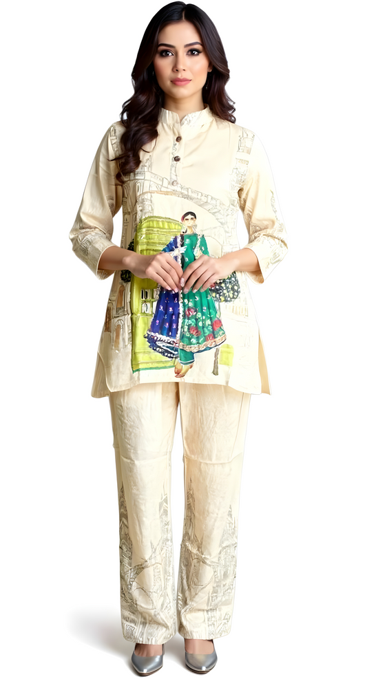 Beige Maiden Coord Set