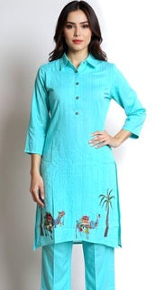 Teal Tropical Coord Set