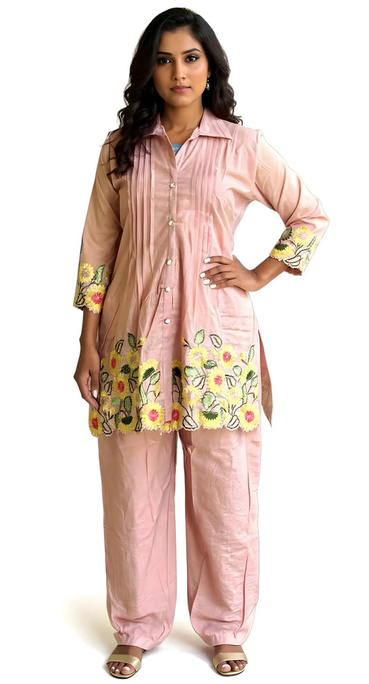 Peach Garden Coord Set