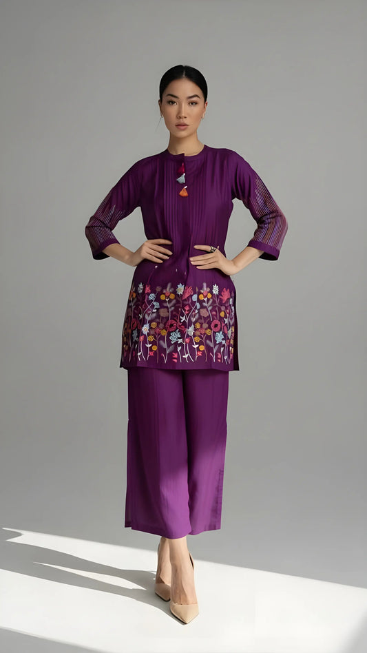 Purple Garden Coord Set