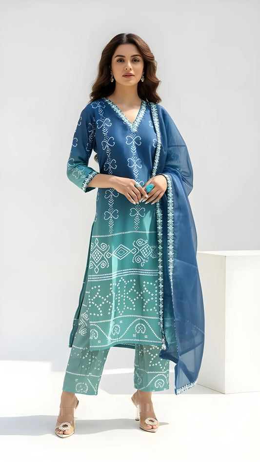 Aqua Rouge Kurthi Set