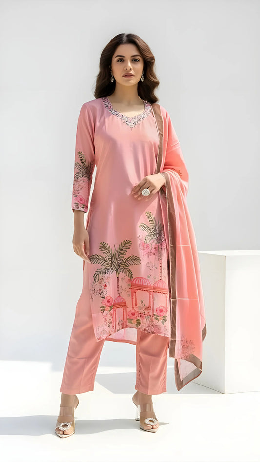 Blush Heritage Kurthi Set