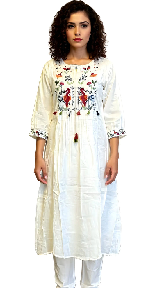 White Floral Coord Set