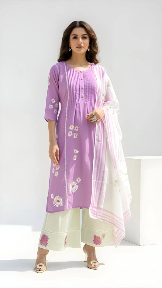 Lilac Daisy Suit Set