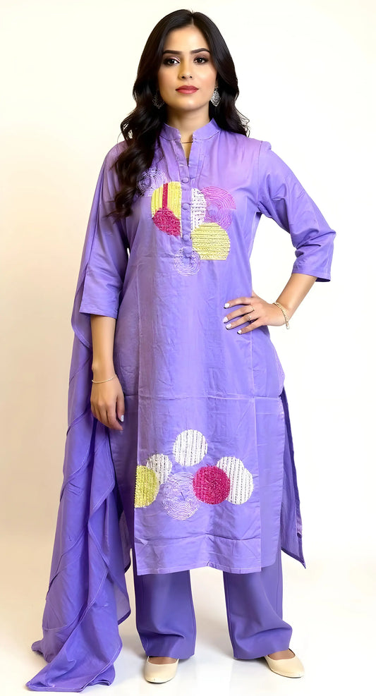 Lavender Abstract Suit Set