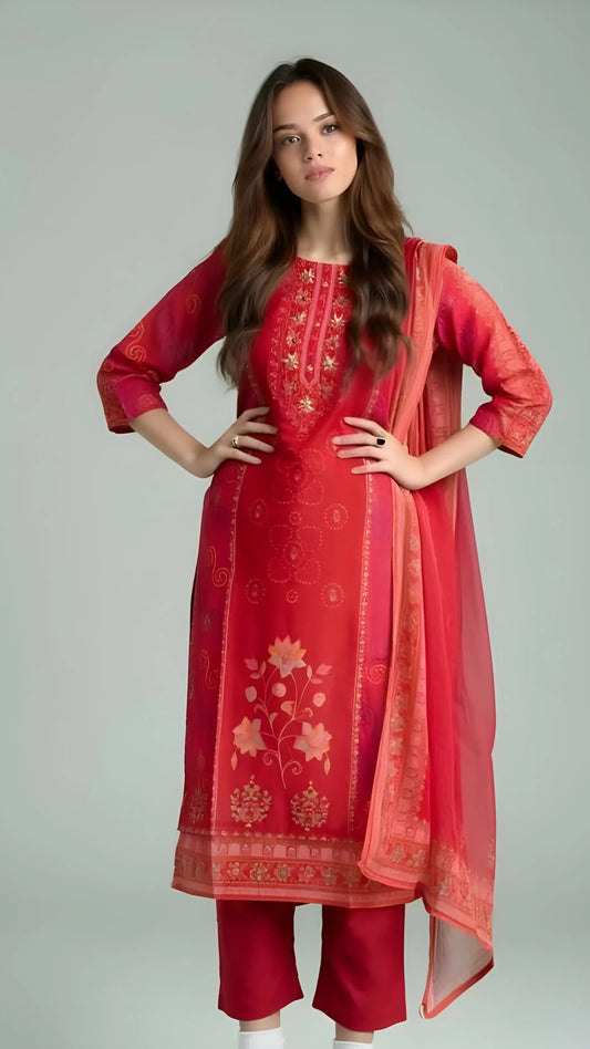 Scarlet Aura Dress Suit Set