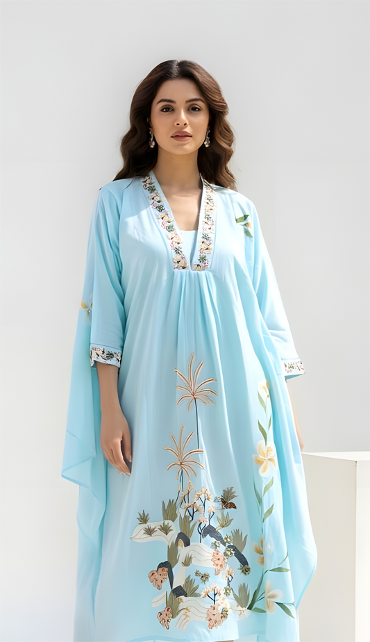Skyblue Meadow suit set