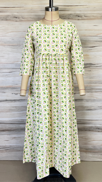 Strawberry Cotton Maxi Dress