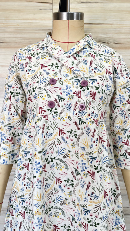 Elegant A-line Floral Dress