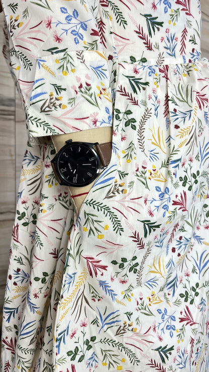 Elegant A-line Floral Dress