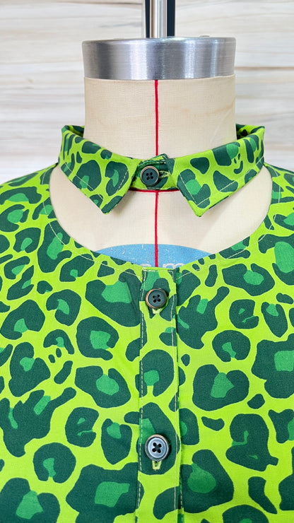 Emerald Green Leopard Dress