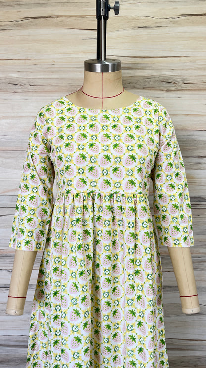 Strawberry Cotton Maxi Dress