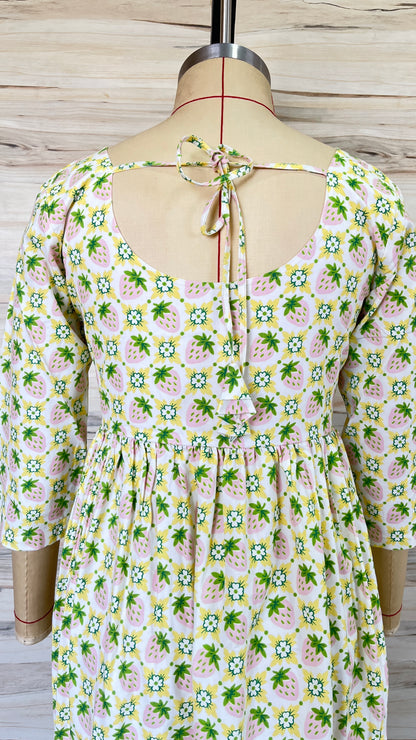Strawberry Cotton Maxi Dress