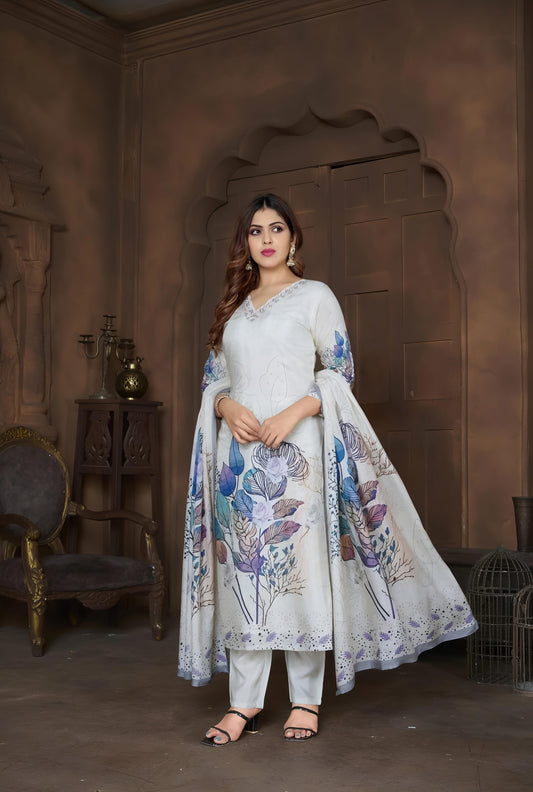 Frosted Bloom Kurthi Set
