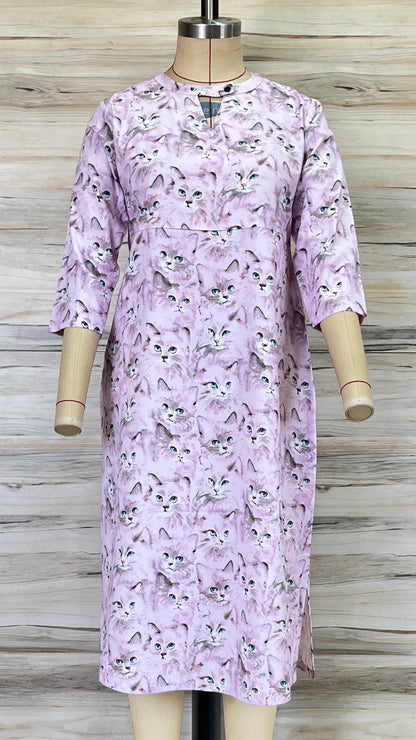 Mauve Cat Slit Kurthi