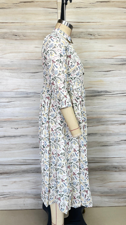 Ivory Floral Maxi Dress