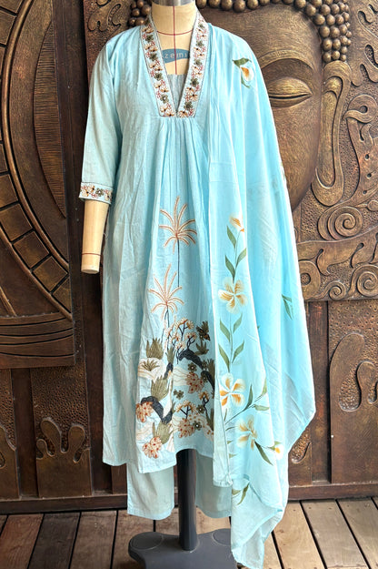 Skyblue Meadow suit set