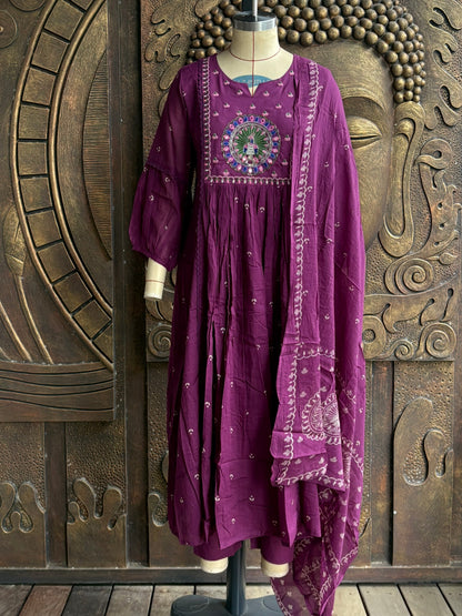 Purple Blossom Suit Set