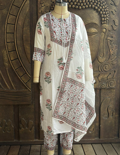 Ivory Charm Dress Suit Set