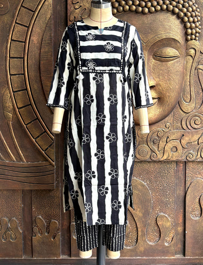 Black Striped Suit Set