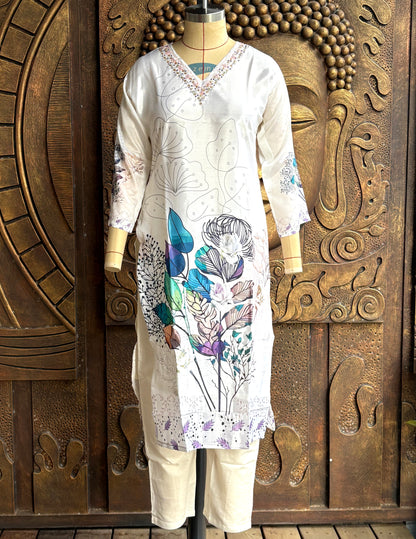 Frosted Bloom Kurthi Set
