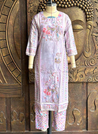 Lavender Bloom Kurthi Set