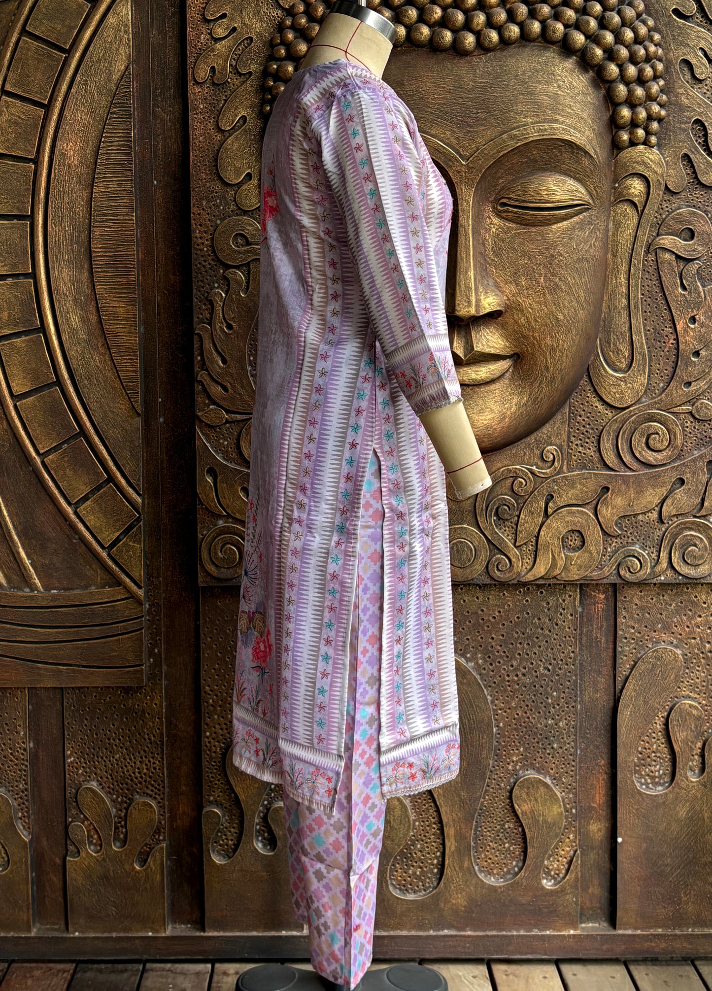 Lavender Bloom Kurthi Set