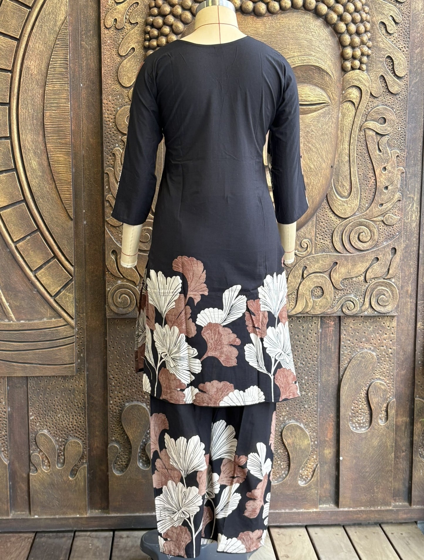 Black Floral Coord Set