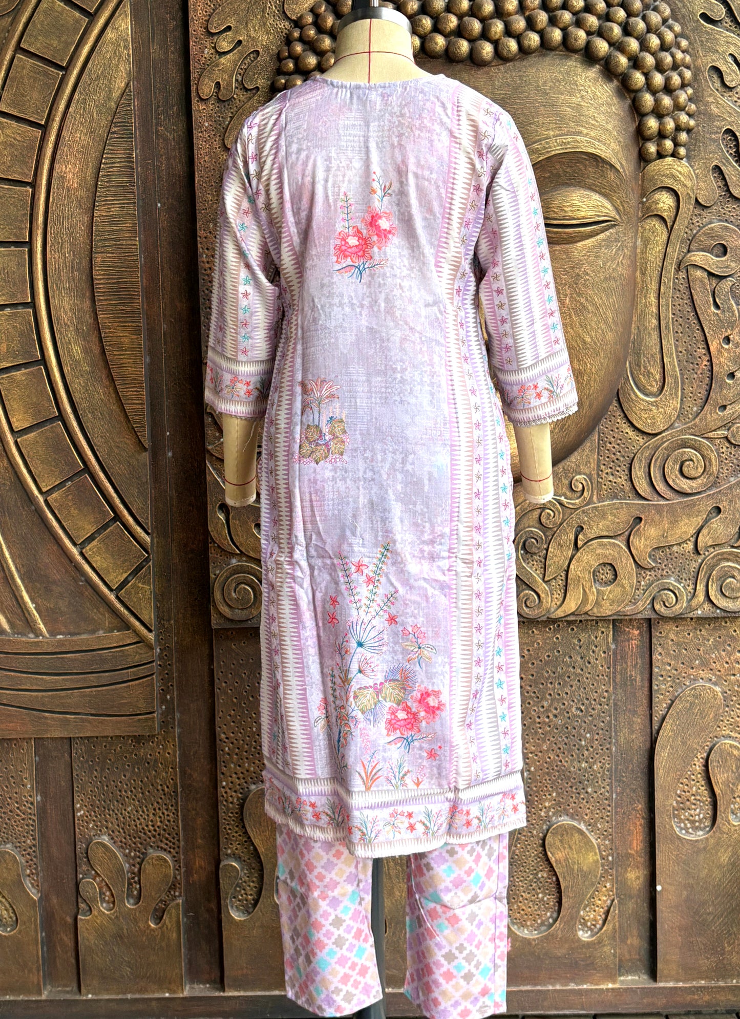 Lavender Bloom Kurthi Set