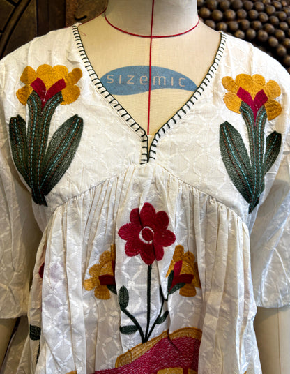Ivory Folklore Tunic Dress