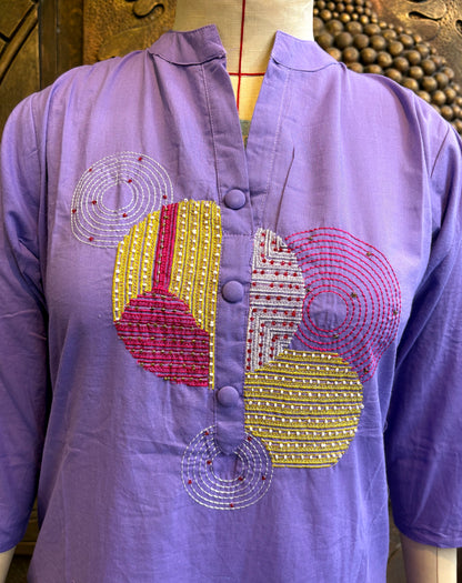 Lavender Abstract Suit Set