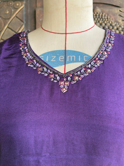 Purple Floral Mulchandery Suit Set