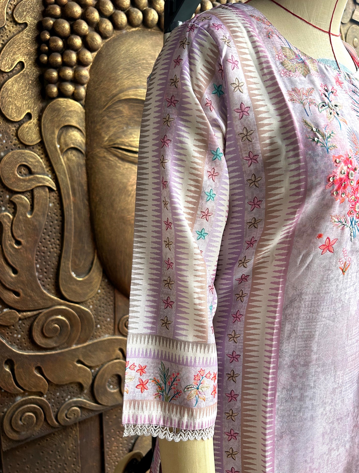 Lavender Bloom Kurthi Set