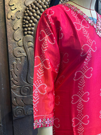 Red Rouge Kurthi Suit