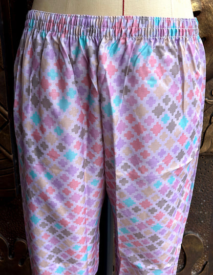 Lavender Bloom Kurthi Set