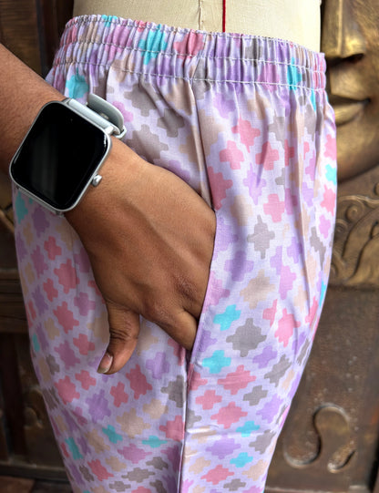 Lavender Bloom Kurthi Set